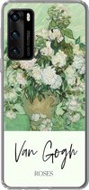 Geschikt voor Huawei P40 hoesje - Schilderij - Bloemen - Van Gogh - Siliconen Telefoonhoesje