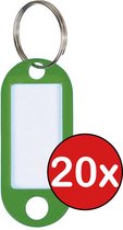 Sleutellabels Sleutelhanger Bagagelabel Sleutellabel Gekleurde Naamlabels Label - Groen - 20 PACK