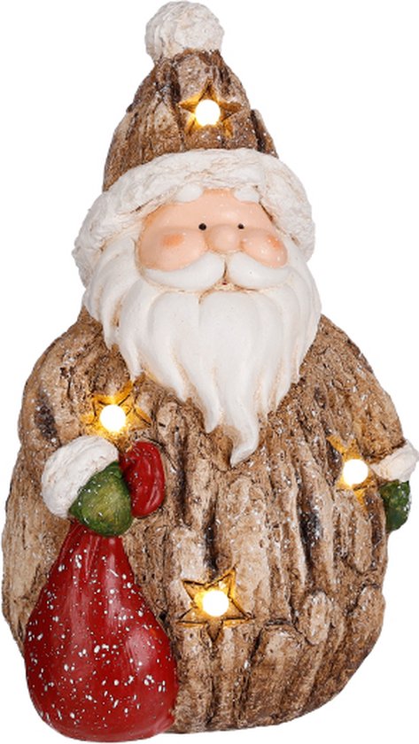 vidaXL Kerstwandlamp met LED-lampjes en kerstman 40x27x45 cm rood