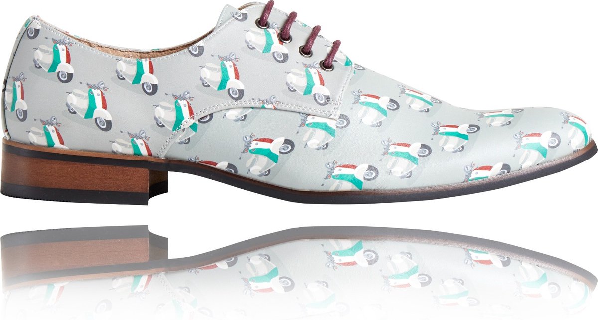 Bella Ciao - Maat 40 - Lureaux - Kleurrijke Schoenen Voor Heren - Veterschoenen Met Print