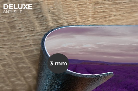 Set de Table - Napperons de Table en Plastique - Lavande - Violet - Fleurs - Nature - 45x30 cm - 6 pièces - Résistant à la Chaleur - Antidérapant - Coussinet - Amovible
