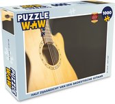Puzzel Half zijaanzicht van een akoestische gitaar - Legpuzzel - Puzzel 1000 stukjes volwassenen