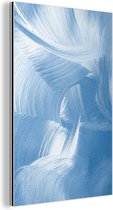 Wanddecoratie Metaal - Aluminium Schilderij Industrieel - Acrylverf - Blauw - Design - 20x30 cm - Dibond - Foto op aluminium - Industriële muurdecoratie - Voor de woonkamer/slaapkamer