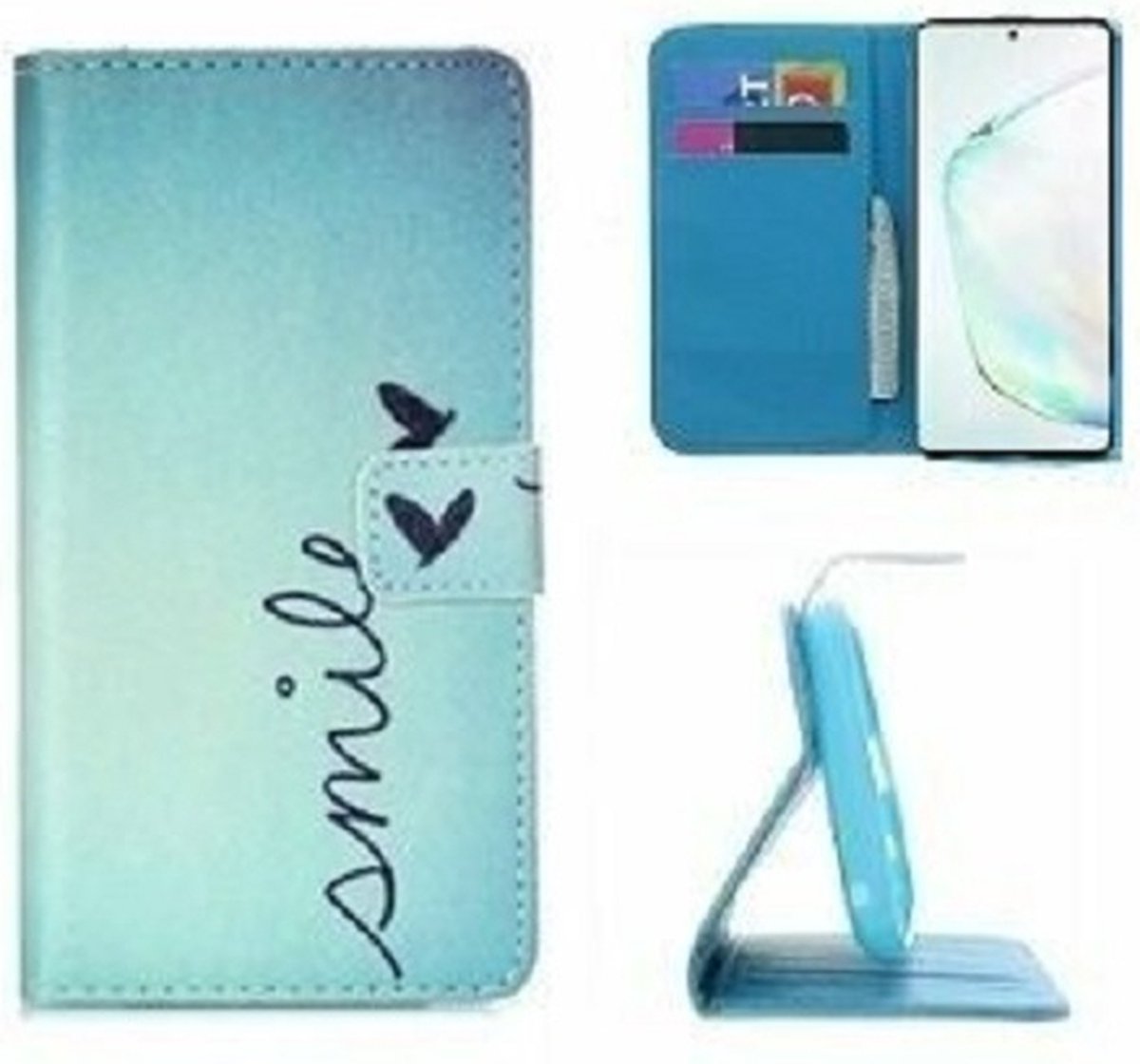Samsung S10 Lite Hoesje Met Pasjeshouder Bookcase Smile