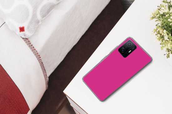 Convient pour coque Xiaomi 11T Pro - Fuchsia - Néon - Couleurs - Coque de téléphone en Siliconen
