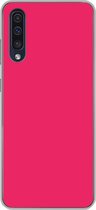Geschikt voor Samsung Galaxy A50 hoesje - Karmijn - Kleuren - Palet - Roze - Siliconen Telefoonhoesje