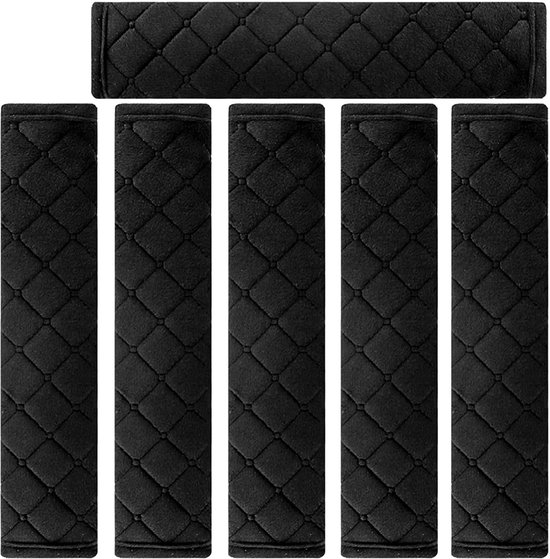 2 gordelkussens in zwart, comfortabele beschermers voor veiligheidsgordel, auto, veiligheid, schouderkussen in de auto, universele gordelbekleding voor volwassenen en kinderen, veiligheid