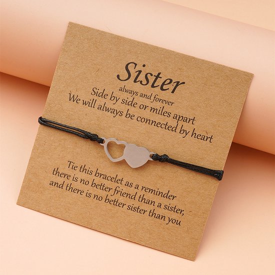 Bracelets avec coeurs pour 1, 2 ou 3 sœurs (Nombre de sœurs : 1 sœur) |  bol.com