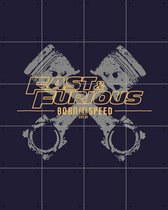IXXI Fast and Furious Logo - Wanddecoratie - Film & TV - 80 x 100 cm