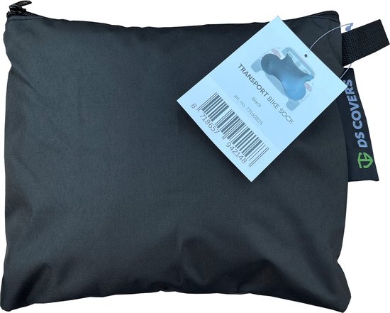 TRANSPORT fietssok van DS COVERS - Indoor - Stofvrij - Ademend - Stretch fit - Race/Gravel-Fit - kleur zwart — afbeelding 5