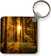 Sleutelhanger - Uitdeelcadeautjes - Bos - Zon - Bomen - Natuur - Zonsondergang - Plastic
