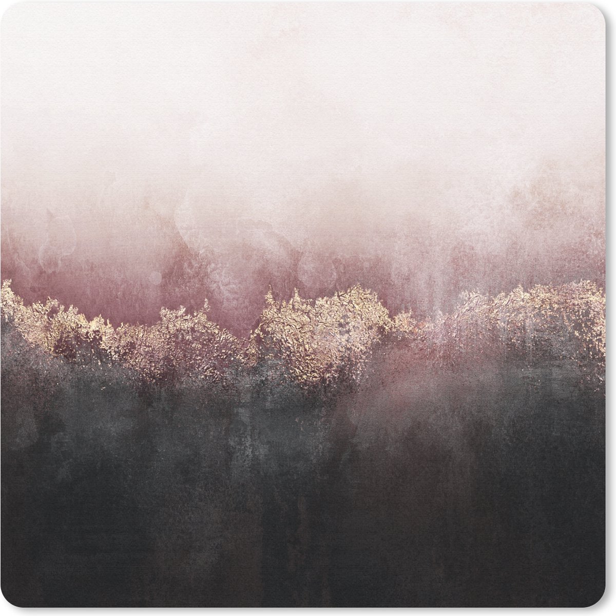 Muismat 30x30 cm - Mousepad Glitter - Goud - Abstract - Muismatten