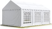 Partytent feesttent 4x6 m tuinpaviljoen -tent PVC 700 N in wit waterdicht