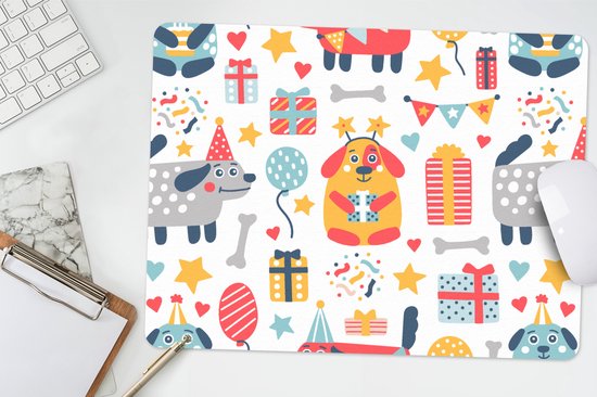Bureau onderlegger 40x30 cm - Muismat Patronen - Verjaardag - Hond - Bureaulegger xl - Desk mat beschermer - Computer muismatten