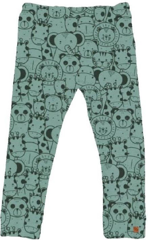 legging dierenhoofdjes groen