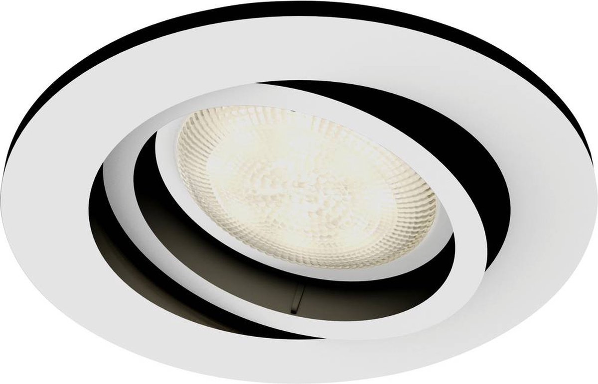 Philips Hue Milliskin Recessed Spotlight - Warm To Cool White Light - White - Round