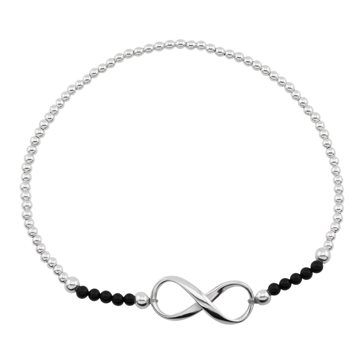 WeLoveSilver - zilveren damesarmband - elastisch - infinity teken