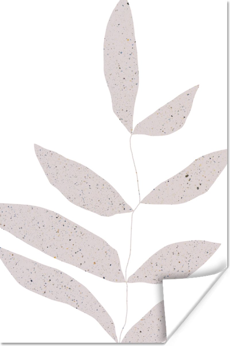 Poster Bladeren - Design - Pastel - 80x120 cm