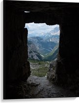 WallClassics - Toile - Chemin escarpé dans les Montagnes - 75x100 cm Photo sur Toile Peinture (Décoration murale sur Toile)