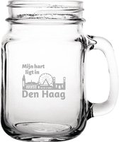Gegraveerde Drinkglas 45cl met schroefdeksel Den Haag