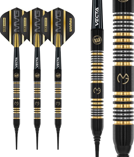 WINMAU - Michael van Gerwen MvG Trilogy: Softip Tungsten Dartpijlen Professioneel - 18 gram vat, 20 gram totaal gewicht van Winmau — afbeelding 5