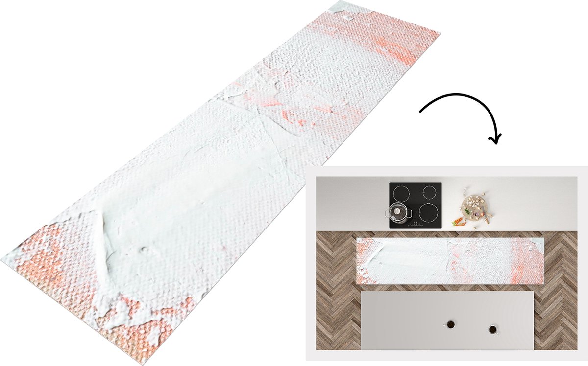 KitchenYeah Keukenloper - Loper keuken - Verf - Abstract - Design - 240x60 cm - Keukenloper vinyl Multicolor
