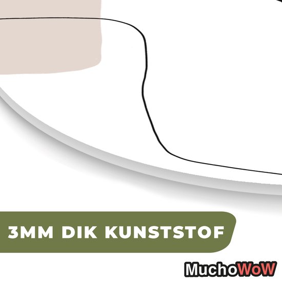 Décoration murale Organique - Décoration murale Plastique - Peinture Organique - Abstrait - Pastel - Minimalisme - 40x40 cm - Forme miroir asymétrique sur plastique