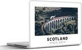 Laptop sticker - 15.6 inch - Schotland - Trein - Vintage - Brug - 36x27,5cm - Laptopstickers - Laptop skin - Cover