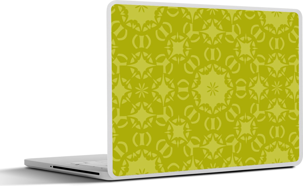 Laptop sticker - 13.3 inch - Kompas - Groen - Patronen - 31x22,5cm - Laptopstickers - Laptop skin - Cover