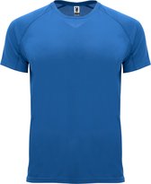 Kobaltblauw unisex sportshirt korte mouwen Bahrain merk Roly maat M