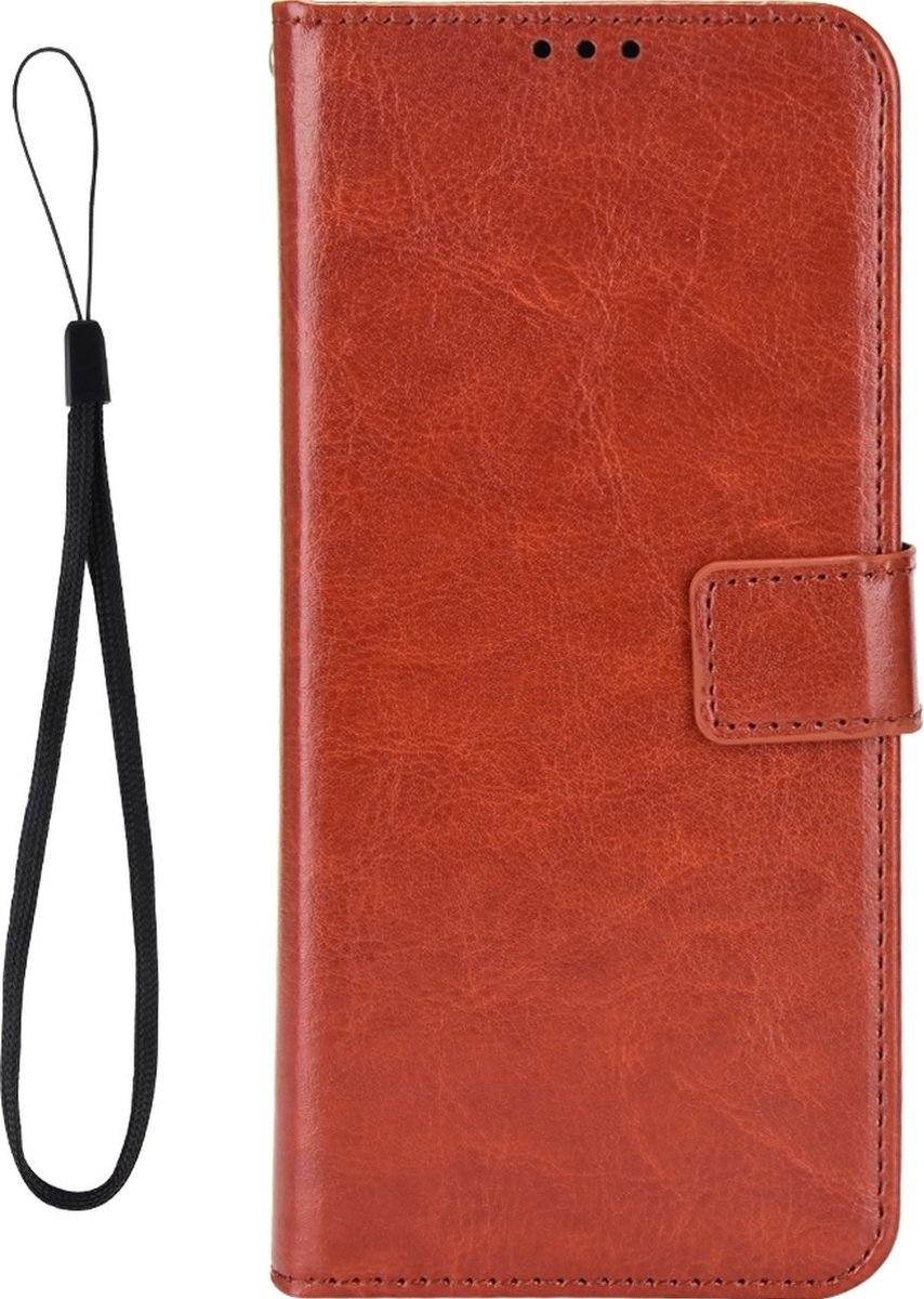 Mobigear Telefoonhoesje geschikt voor HONOR X7 Hoesje | Mobigear Wallet Bookcase Portemonnee | Pasjeshouder voor 3 Pasjes | Telefoonhoesje voor Pinpas / OV Kaart / Rijbewijs - Bruin