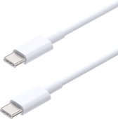 Luxebass (2M) USB C kabel | Datakabel Oplaadkabel (wit) | USB-C to USB-C - LBH302