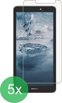 Screenprotector 5x Geschikt voor Nokia C2 2nd Edition - screen protector - glas - bescherm - beschermglas - ZT Accessoires