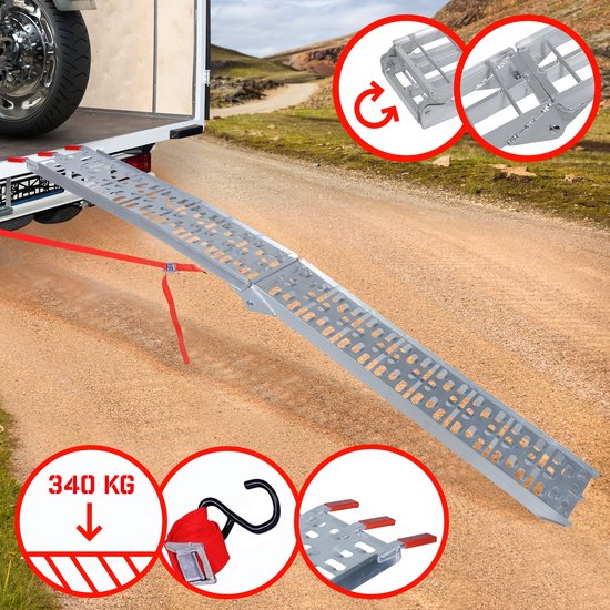 LIEKUMM Rollstuhlrampe Klappbar, 91 cm Rollstuhlrampe für Treppen, 300