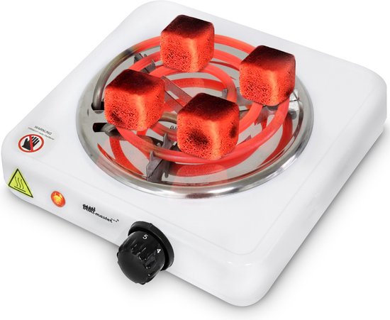 Broil-Master - Elektrische Kolenaansteker - 1000W Vermogen - Regelbare Temperatuur - Verwarmingsplaat - Verwarmingsspiraal - Grillaansteker - Warmhoudplaat - Brander - Wit — afbeelding 5