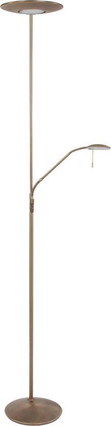Lindby vloerlamp 'Ignacia' in Messing uit overige metaal o.a. voor woon-/ eetkamer - uplighter, vloerlamp, staande lamp