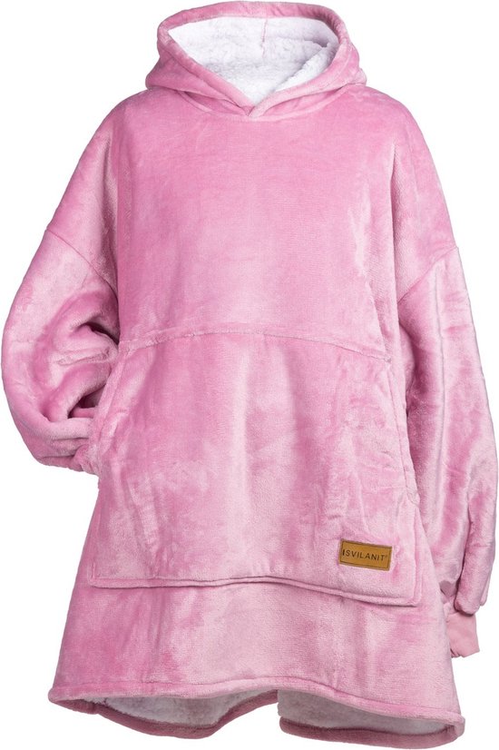 Vitapur - Couverture à capuche avec fermeture éclair + chaussettes - Plaid polaire