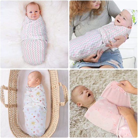 Vicloon Swaddle Baby 3 Stuks Babydeken Inbakerdoek Voor Pasgeborenen vicloon-swaddle-baby-3-stuks-babydeken-inbakerdoek-voor-pasgeborenen