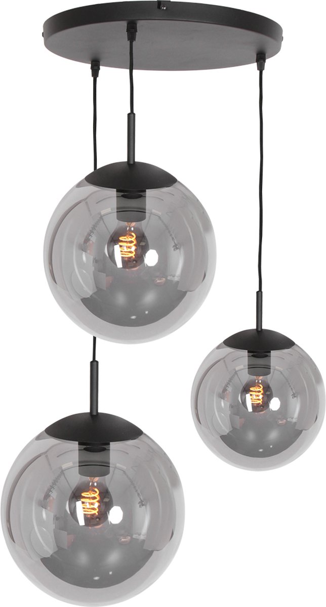 Hanglamp - Bussandri Limited - Design - Glas - Design - E27 - L: 40cm - Voor Binnen - Woonkamer - Eetkamer - Zwart