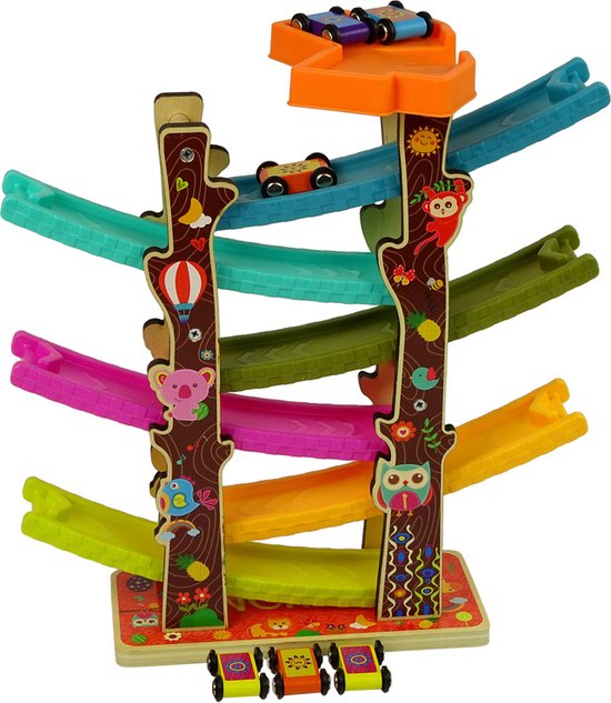 Small Foot - Houten Autobaan Toren met Auto's 3dlg. online kopen
