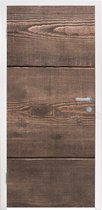 Deursticker Close-up van een donkere houten achtergrond - 75x205 cm - Deurposter