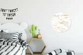 WallCircle - Stickers muraux - Cercle Papier Peint - Marbre - Citron Vert - Or - Luxe - Aspect Marbre - Wit - 30x30 cm - Cercle Mural - Auto Adhésif - Autocollant Rond Papier Peint