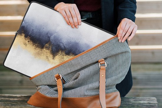 Housse d’ordinateur portable - Glitter - Or - Abstrait - Luxe - Pochette d’ordinateur portable - Ordinateur portable - Étui pour ordinateur portable - 17 pouces