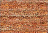 Fotobehangkoning - Behang - Vliesbehang - Fotobehang Bakstenen Muur - 300 x 210 cm