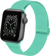 Horloge Bandje Geschikt voor Apple Watch 38/40/41 mm Bandje Nylon Polsband - Stoffen Bandje Geschikt voor Apple Watch 1-8 / SE (38/40/41 mm) Bandje - Mint