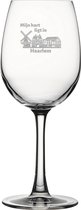 Gegraveerde witte wijnglas 36cl Haarlem