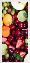 Deursticker Fruit - Kleuren - Zomer - 85x205 cm - Deurposter