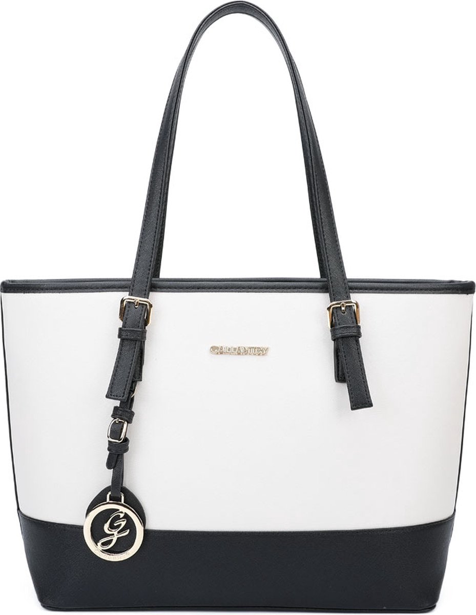 Gallantry - Dames Tas Shopper - Handtas - Schooltas - Werktas - geschikt voor A4 - Beige