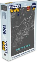 Puzzel Plattegrond - Bilthoven - Grijs - Blauw - Legpuzzel - Puzzel 1000 stukjes volwassenen - Stadskaart