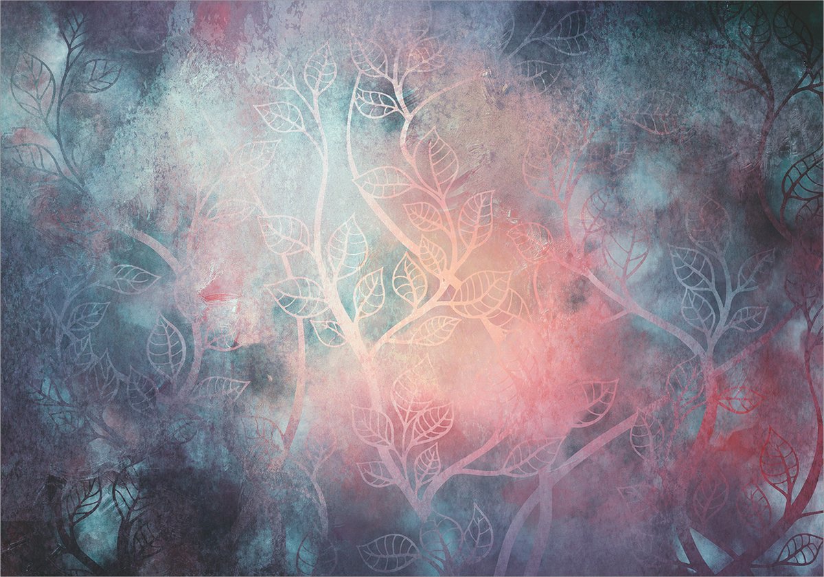 Fotobehangkoning - Behang - Vliesbehang - Fotobehang - Jungle Afterimages - Muurschildering - Art - Kunst - 200 x 140 cm